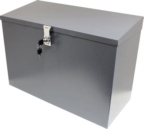 large steel lock box|lockable metal storage boxes.